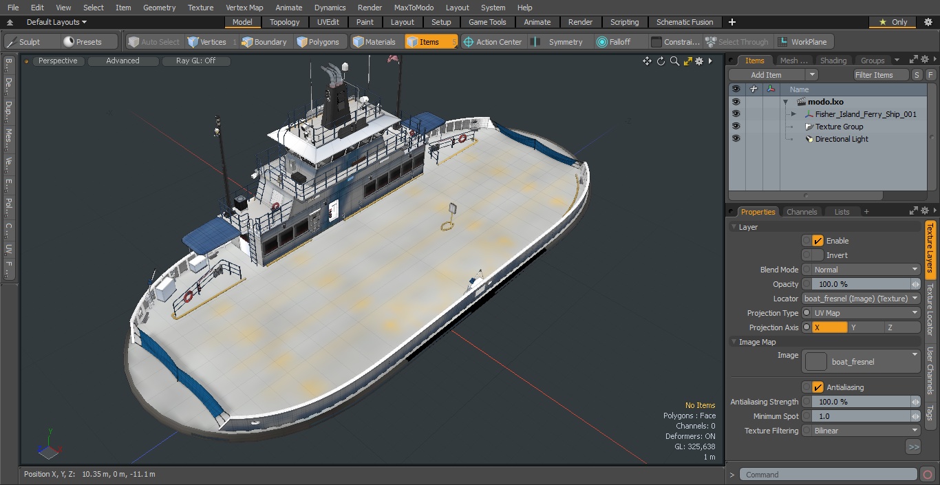 Fisher Island Ferry Ship 3D model