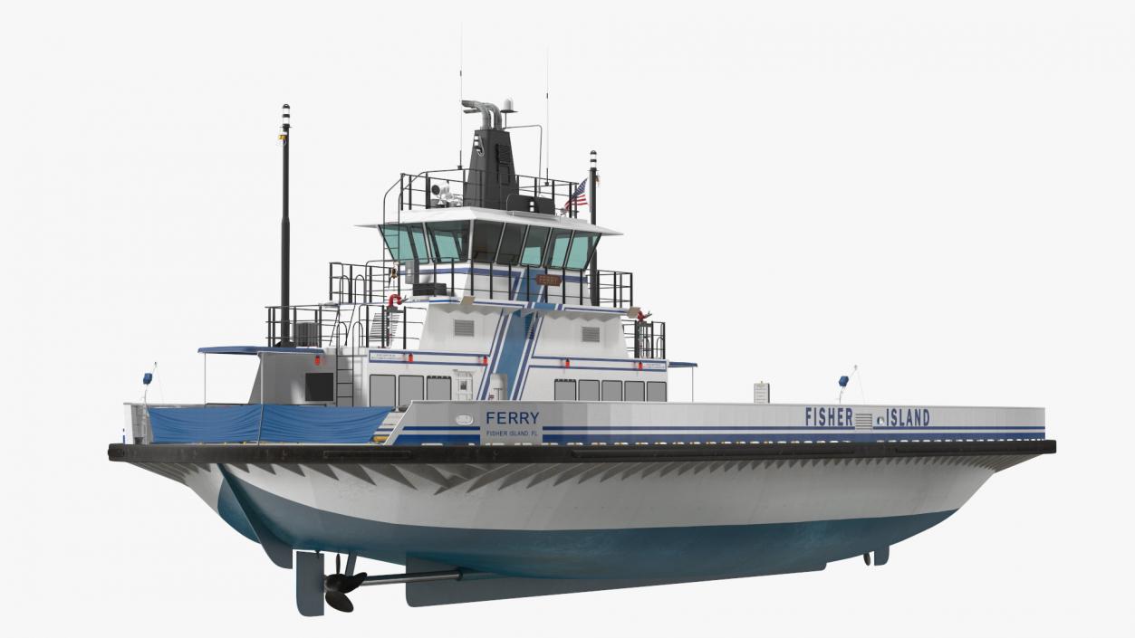 Fisher Island Ferry Ship 3D model