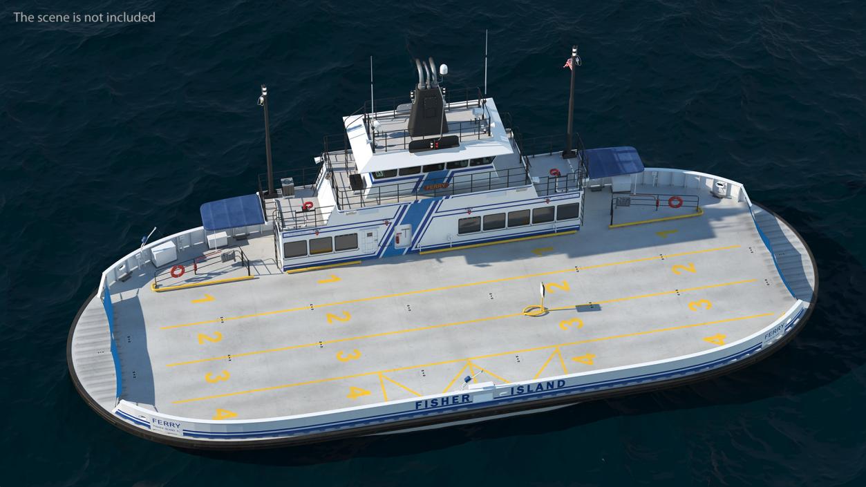 Fisher Island Ferry Ship 3D model