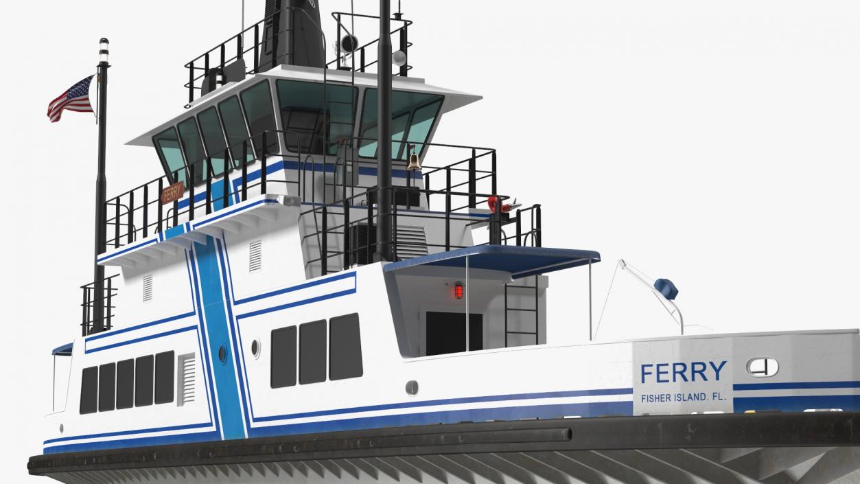 Fisher Island Ferry Ship 3D model