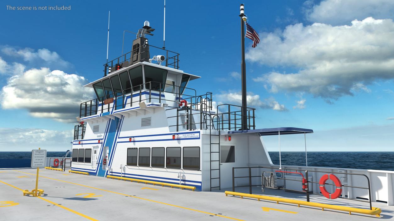 Fisher Island Ferry Ship 3D model