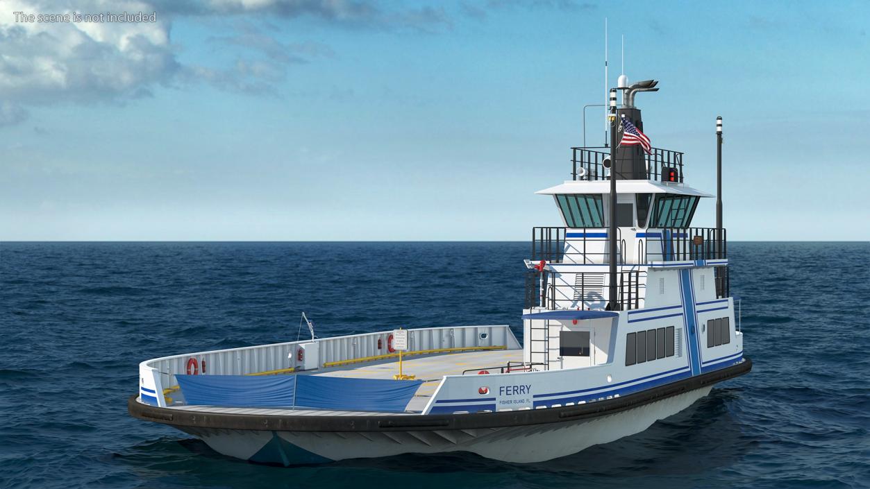 Fisher Island Ferry Ship 3D model