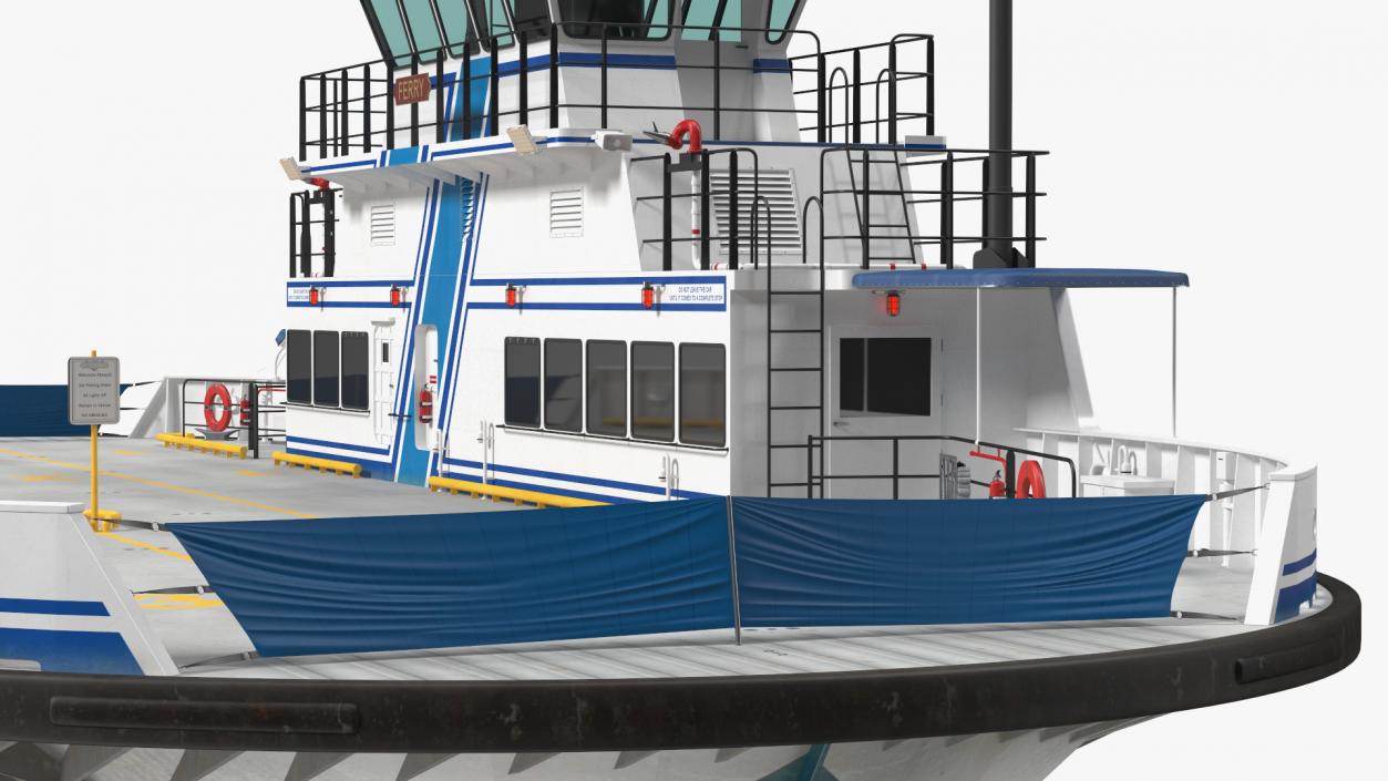 Fisher Island Ferry Ship 3D model