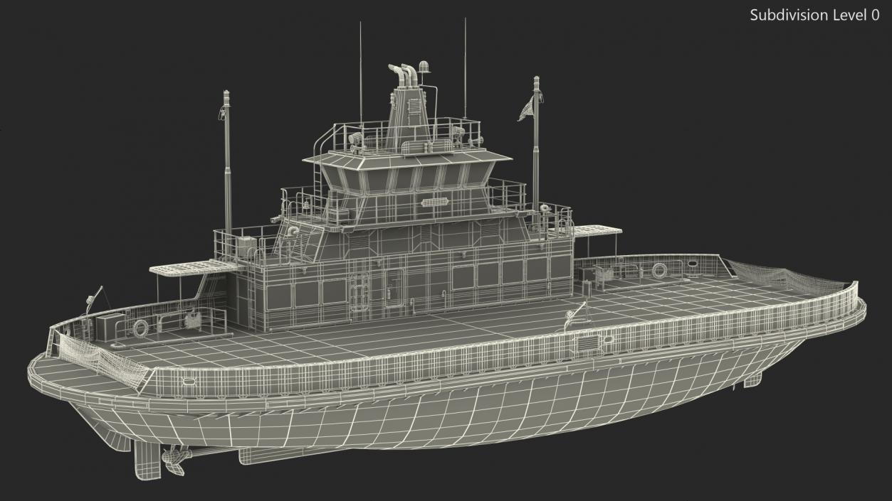 Fisher Island Ferry Ship 3D model