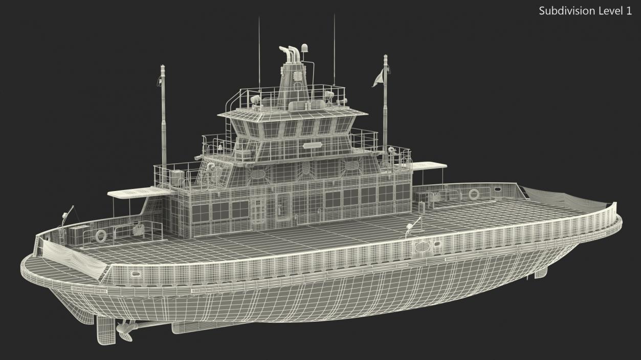 Fisher Island Ferry Ship 3D model