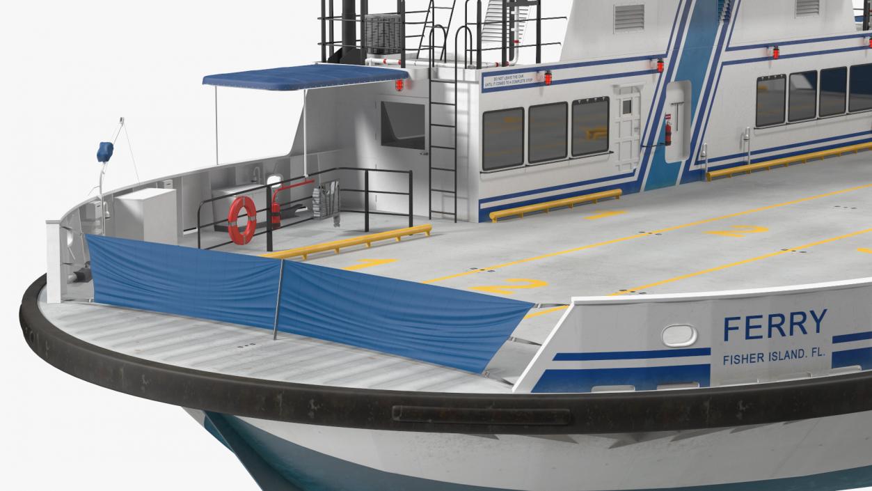 Fisher Island Ferry Ship 3D model