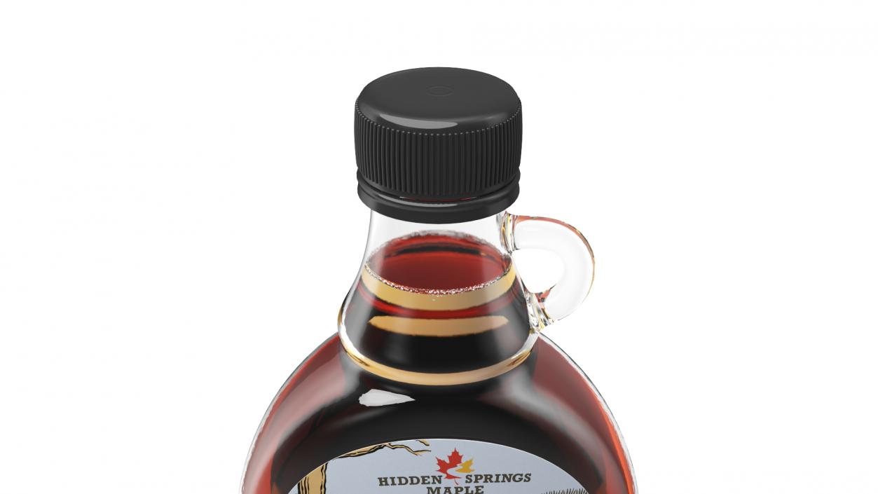 Vermont Maple Syrup Glass Bottle 3D