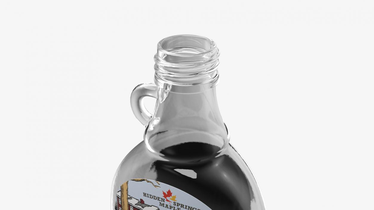 Vermont Maple Syrup Glass Bottle 3D