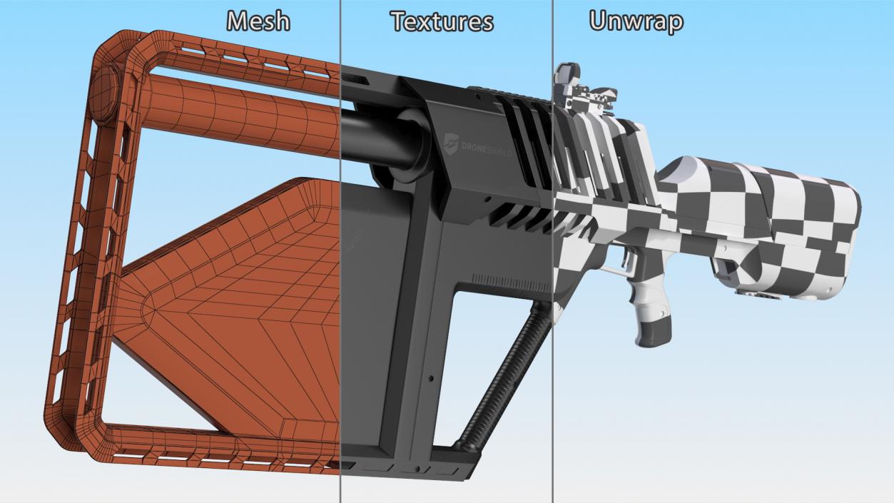 3D Anti Drone Guns Collection