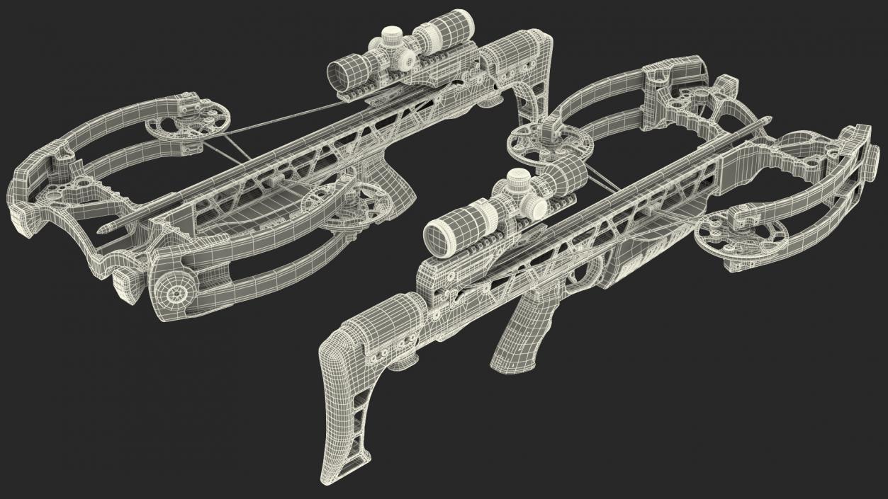 Crossbow Camo Generic with Arrow and Scope 3D