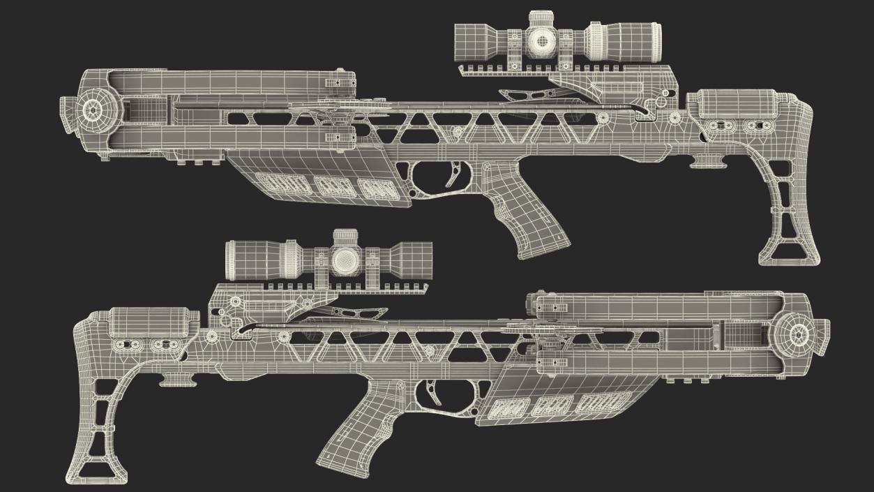 Crossbow Camo Generic with Arrow and Scope 3D