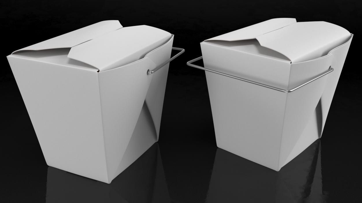 3D model Paper Take Out Food Container 16 Oz