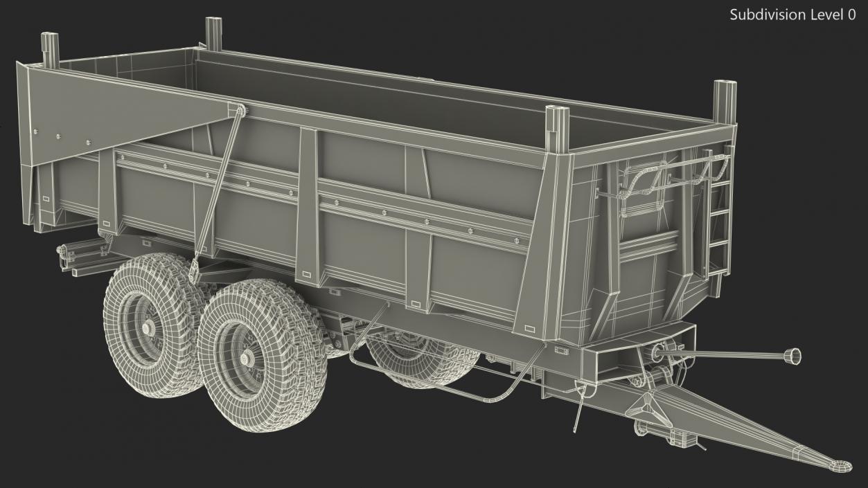 Body Tipper Trailer Clean Rigged 3D