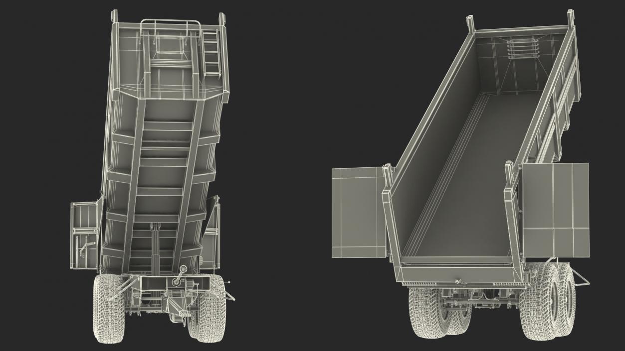 Body Tipper Trailer Clean Rigged 3D