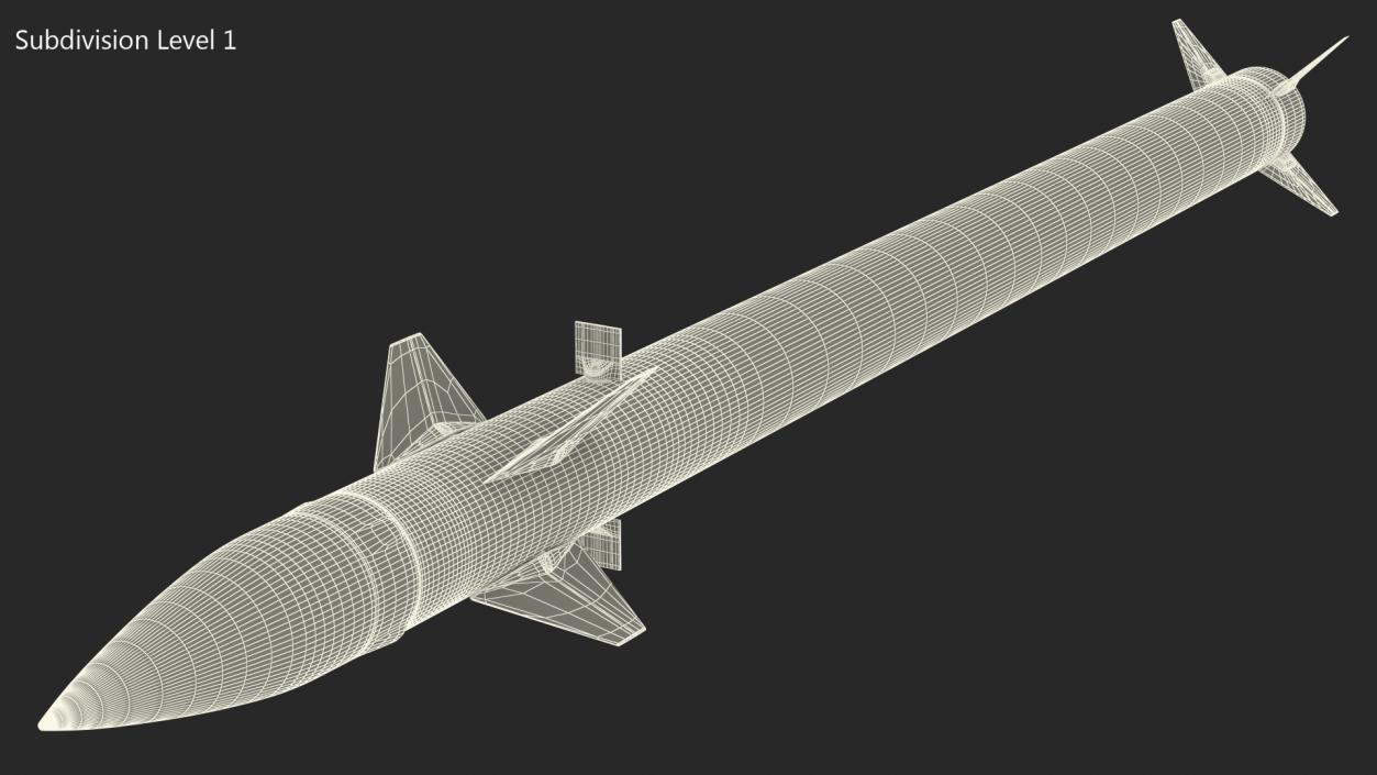 3D Interceptor Rocket model