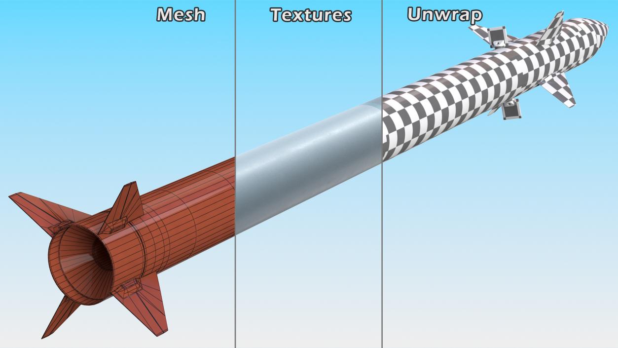 3D Interceptor Rocket model