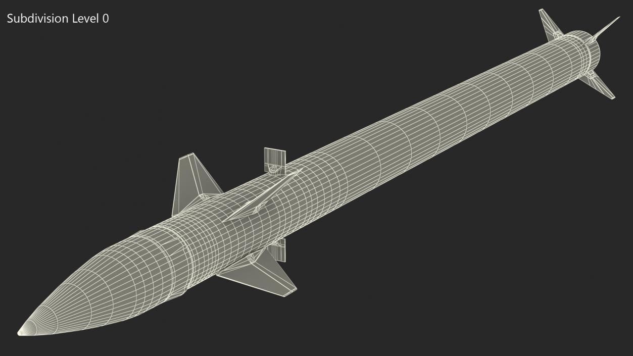 3D Interceptor Rocket model