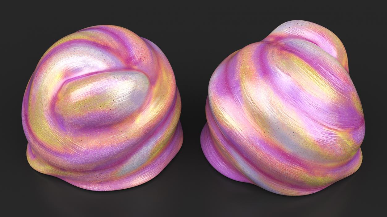 Pink Yellow Toy Slimes 3D