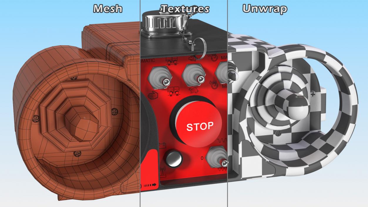 3D Remote Control Trench Roller model