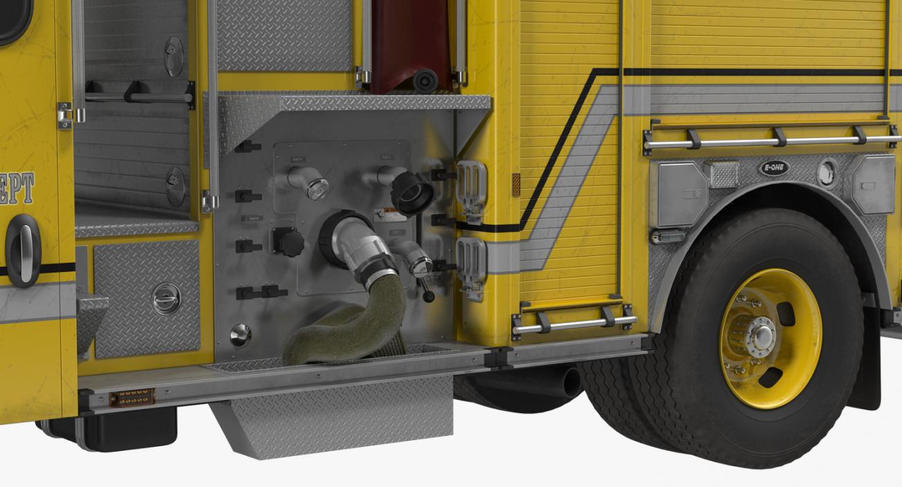 3D Fire Apparatus E-One Quest Wyoming Rigged