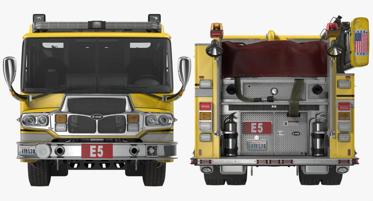 3D Fire Apparatus E-One Quest Wyoming Rigged