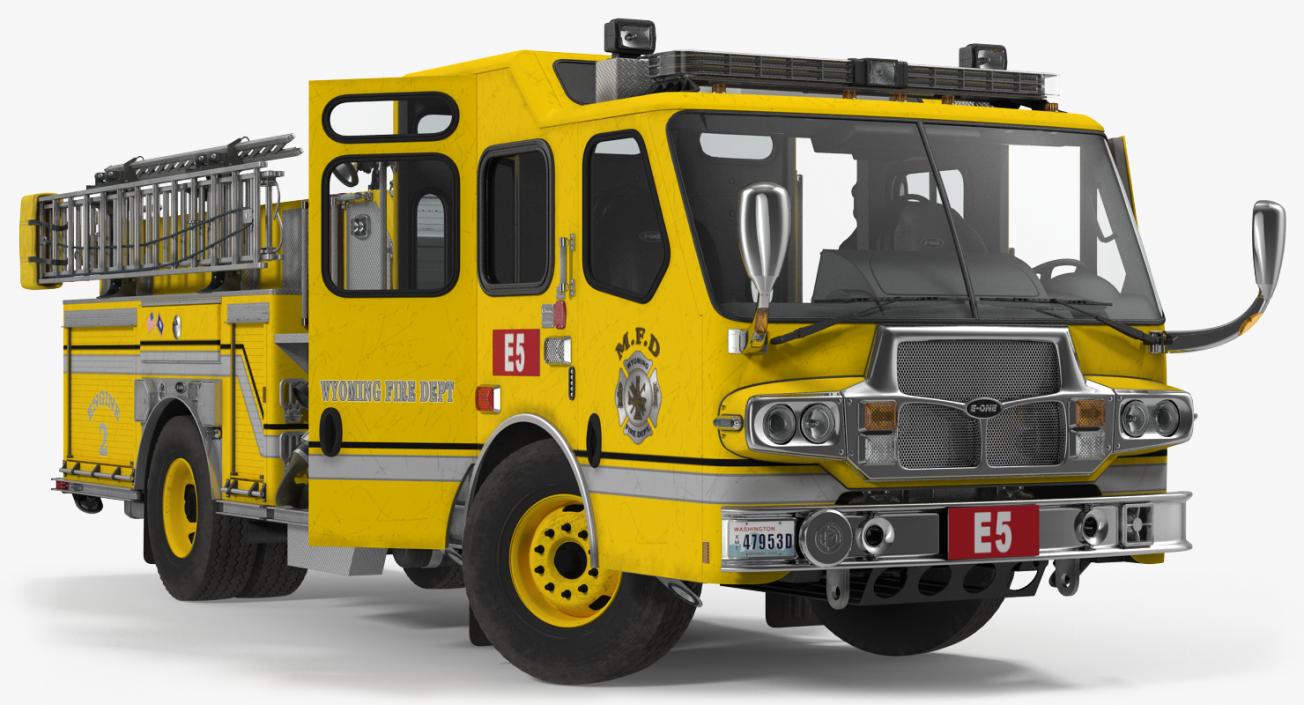 3D Fire Apparatus E-One Quest Wyoming Rigged