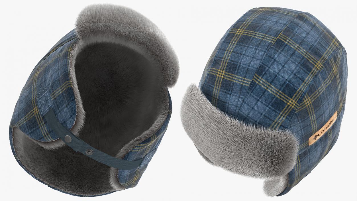 Trapper Hat Columbia Fur 3D model