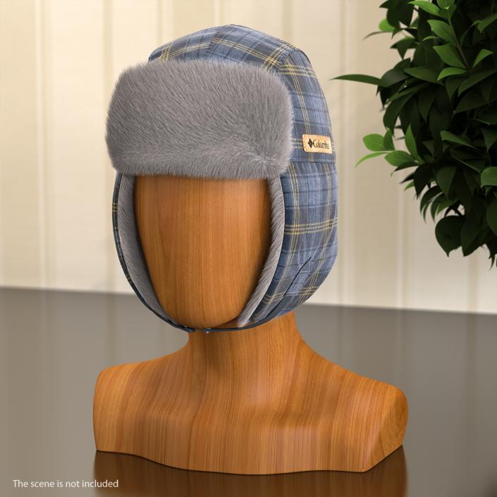 Trapper Hat Columbia Fur 3D model