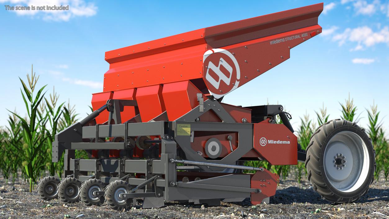 Miedema Structural 4000 Potato Planter Red Used 3D