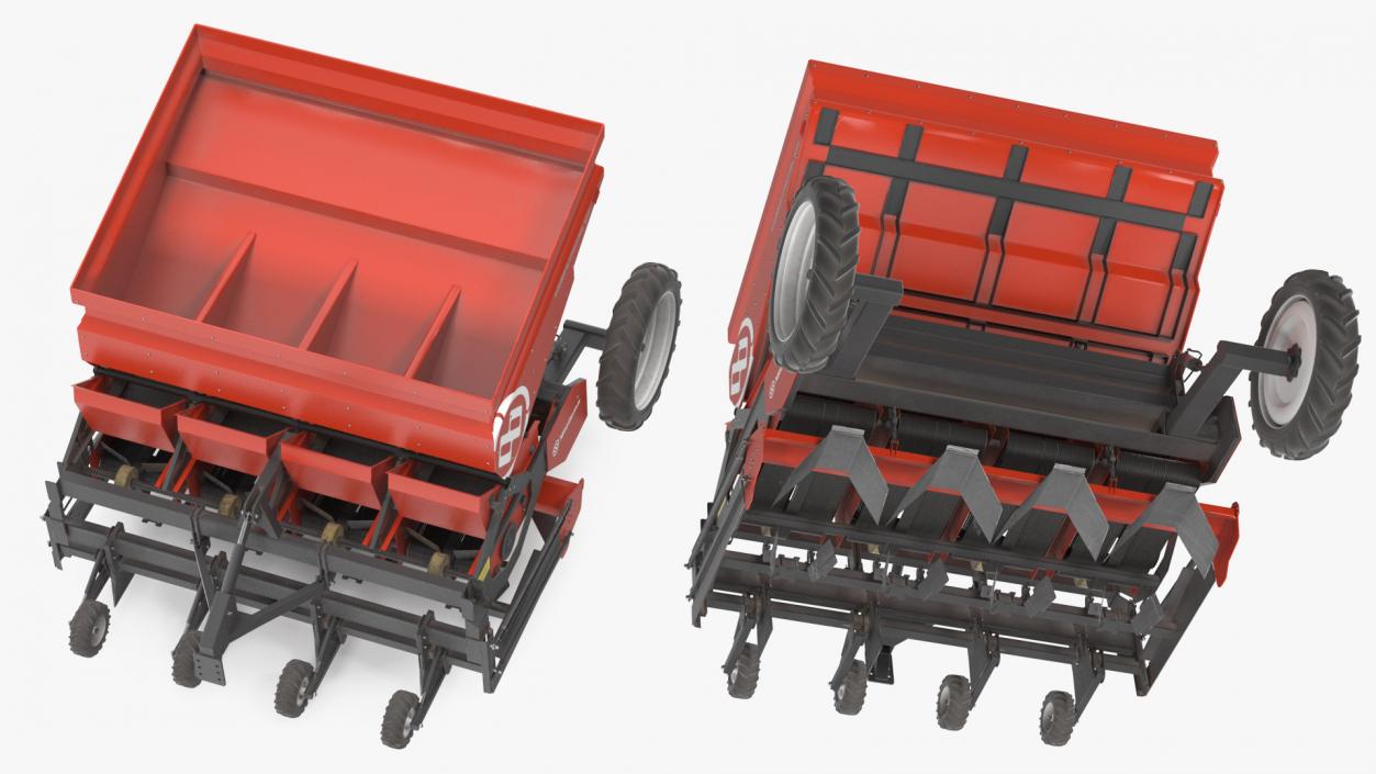 Miedema Structural 4000 Potato Planter Red Used 3D