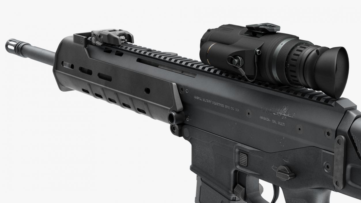 3D model Bushmaster ACR with Thermal Scope Trijicon Patrol M300W