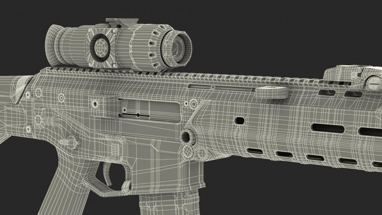 3D model Bushmaster ACR with Thermal Scope Trijicon Patrol M300W