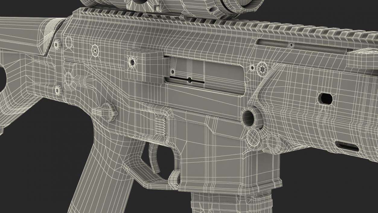 3D model Bushmaster ACR with Thermal Scope Trijicon Patrol M300W