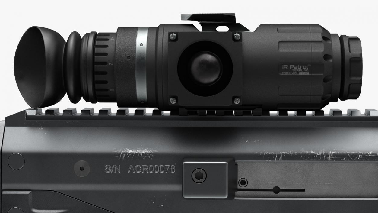 3D model Bushmaster ACR with Thermal Scope Trijicon Patrol M300W