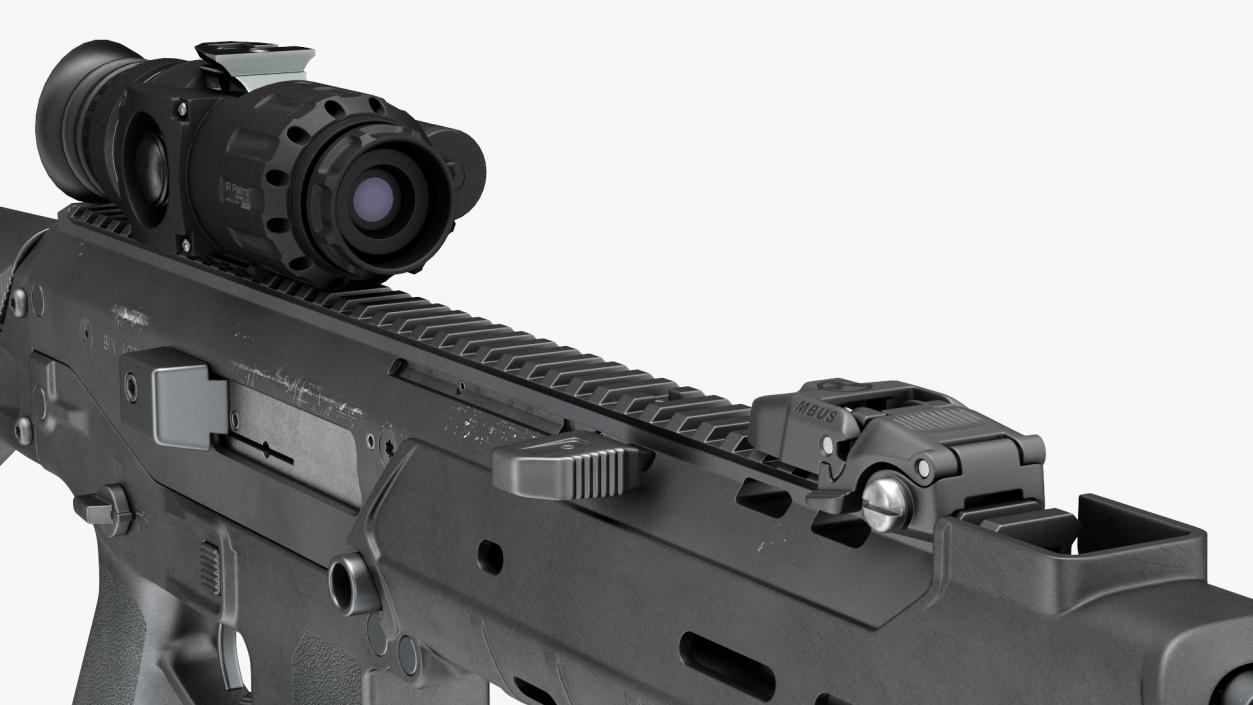 3D model Bushmaster ACR with Thermal Scope Trijicon Patrol M300W