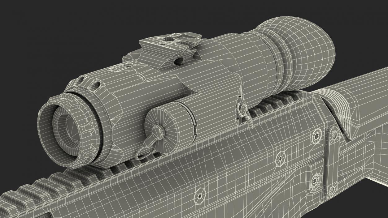 3D model Bushmaster ACR with Thermal Scope Trijicon Patrol M300W