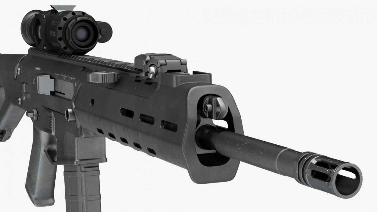 3D model Bushmaster ACR with Thermal Scope Trijicon Patrol M300W