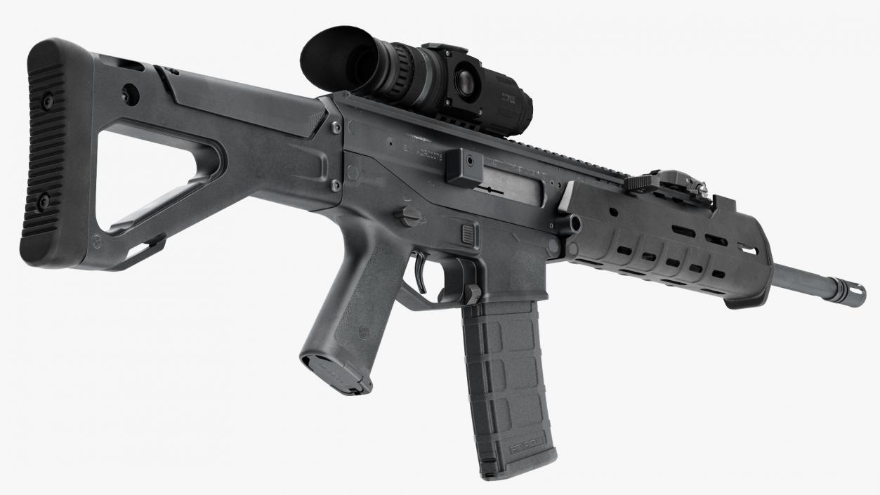 3D model Bushmaster ACR with Thermal Scope Trijicon Patrol M300W