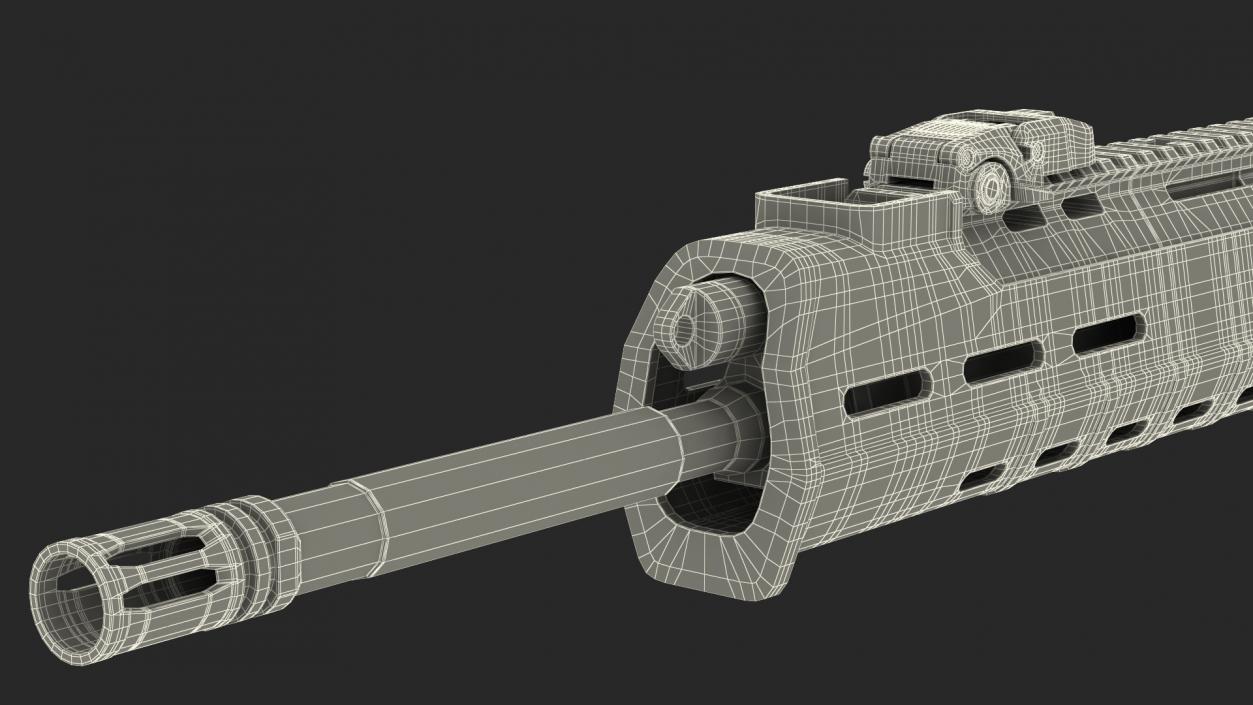 3D model Bushmaster ACR with Thermal Scope Trijicon Patrol M300W