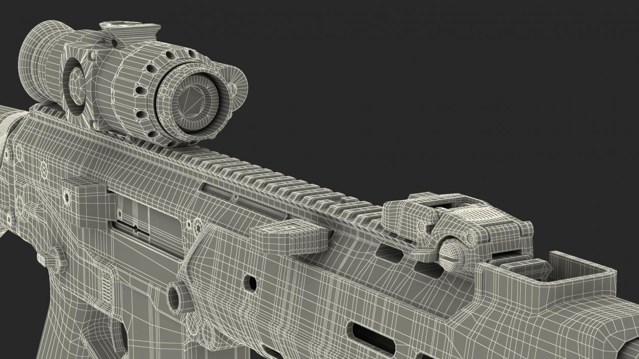 3D model Bushmaster ACR with Thermal Scope Trijicon Patrol M300W