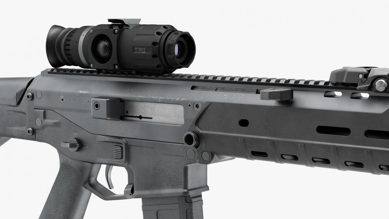 3D model Bushmaster ACR with Thermal Scope Trijicon Patrol M300W