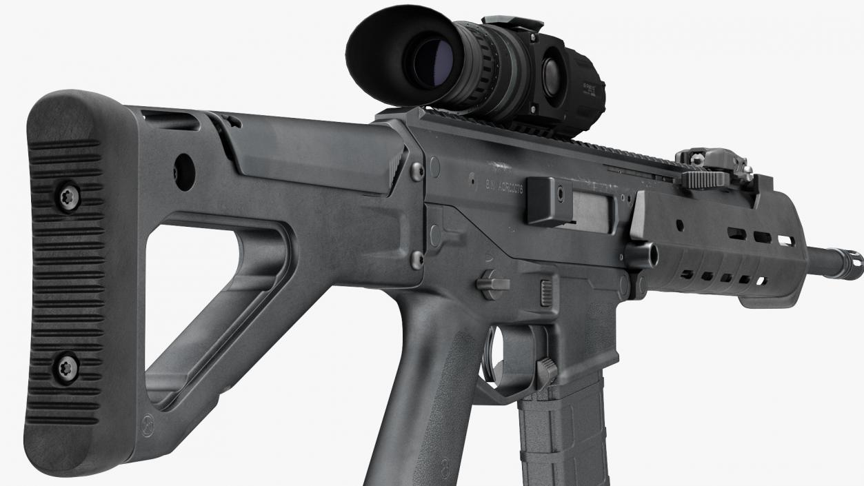 3D model Bushmaster ACR with Thermal Scope Trijicon Patrol M300W