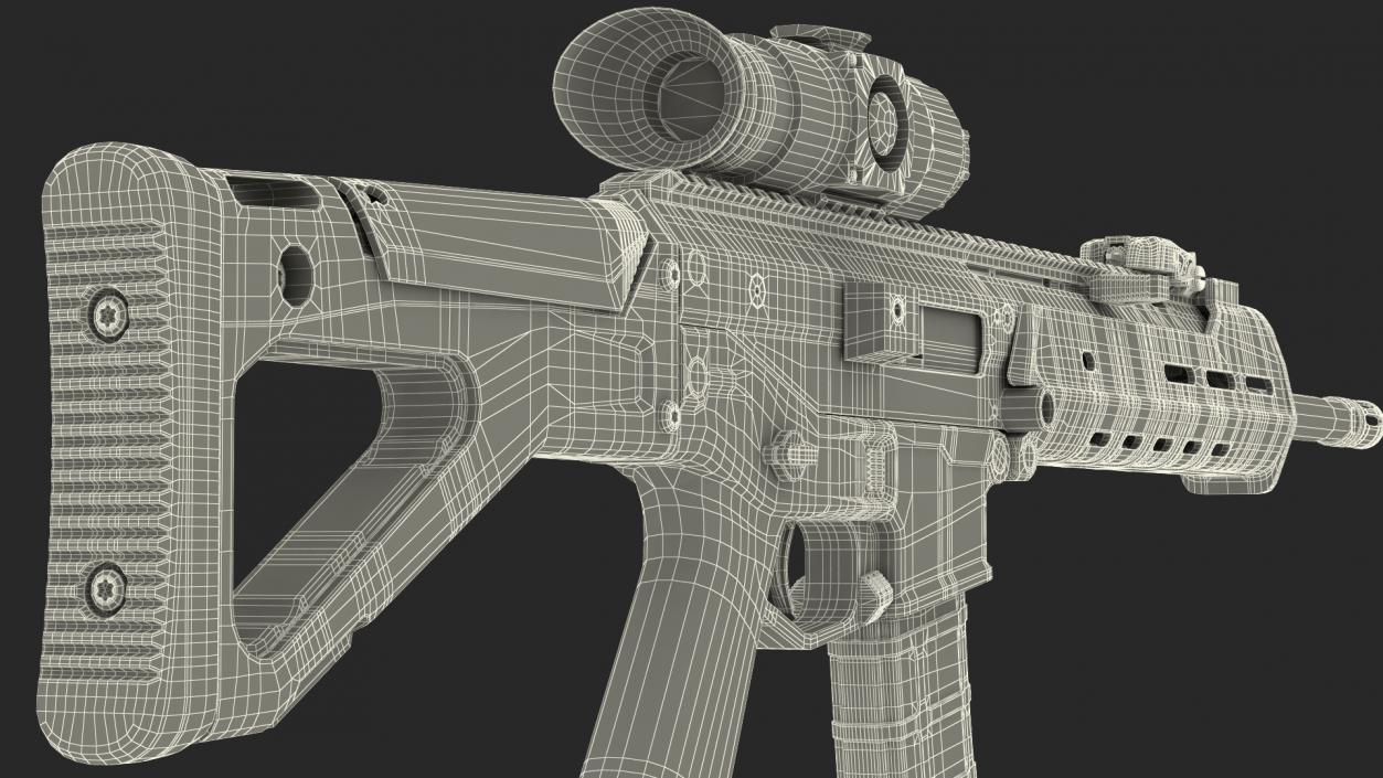 3D model Bushmaster ACR with Thermal Scope Trijicon Patrol M300W