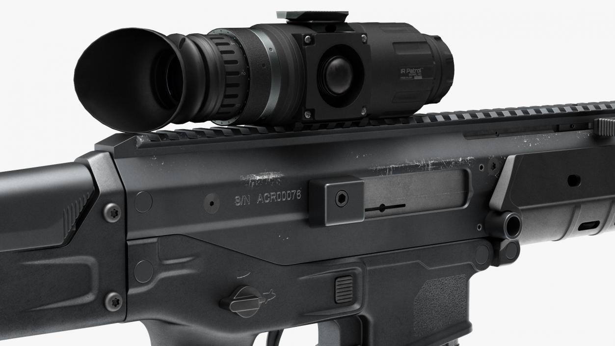 3D model Bushmaster ACR with Thermal Scope Trijicon Patrol M300W