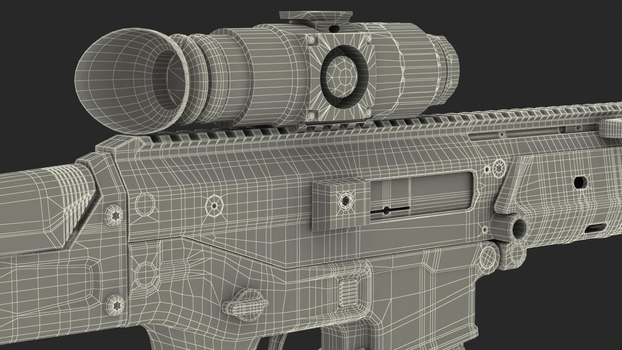 3D model Bushmaster ACR with Thermal Scope Trijicon Patrol M300W