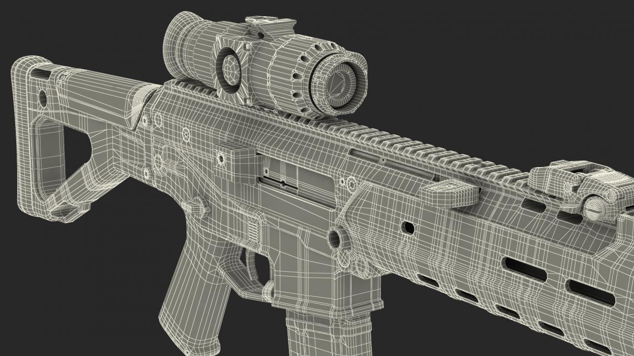 3D model Bushmaster ACR with Thermal Scope Trijicon Patrol M300W