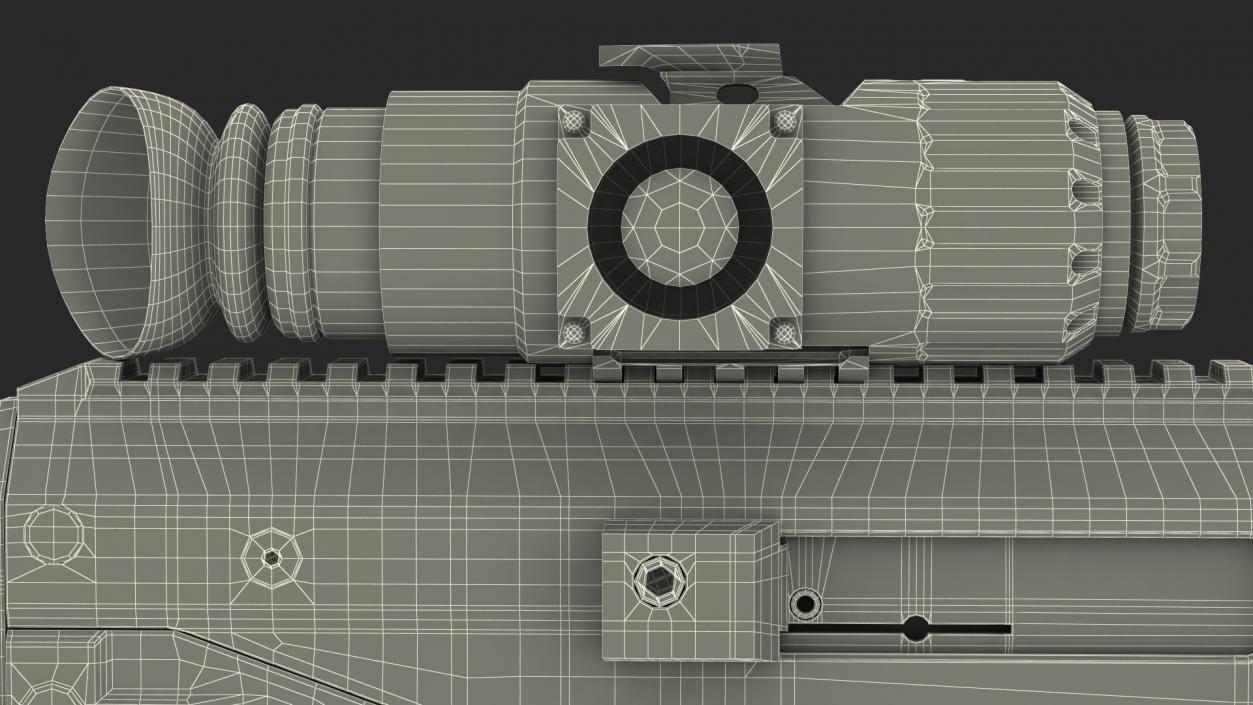 3D model Bushmaster ACR with Thermal Scope Trijicon Patrol M300W