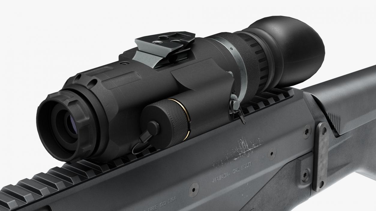 3D model Bushmaster ACR with Thermal Scope Trijicon Patrol M300W