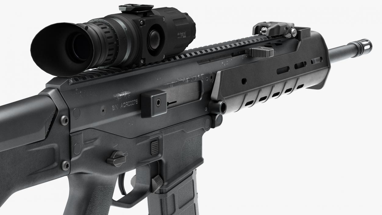 3D model Bushmaster ACR with Thermal Scope Trijicon Patrol M300W