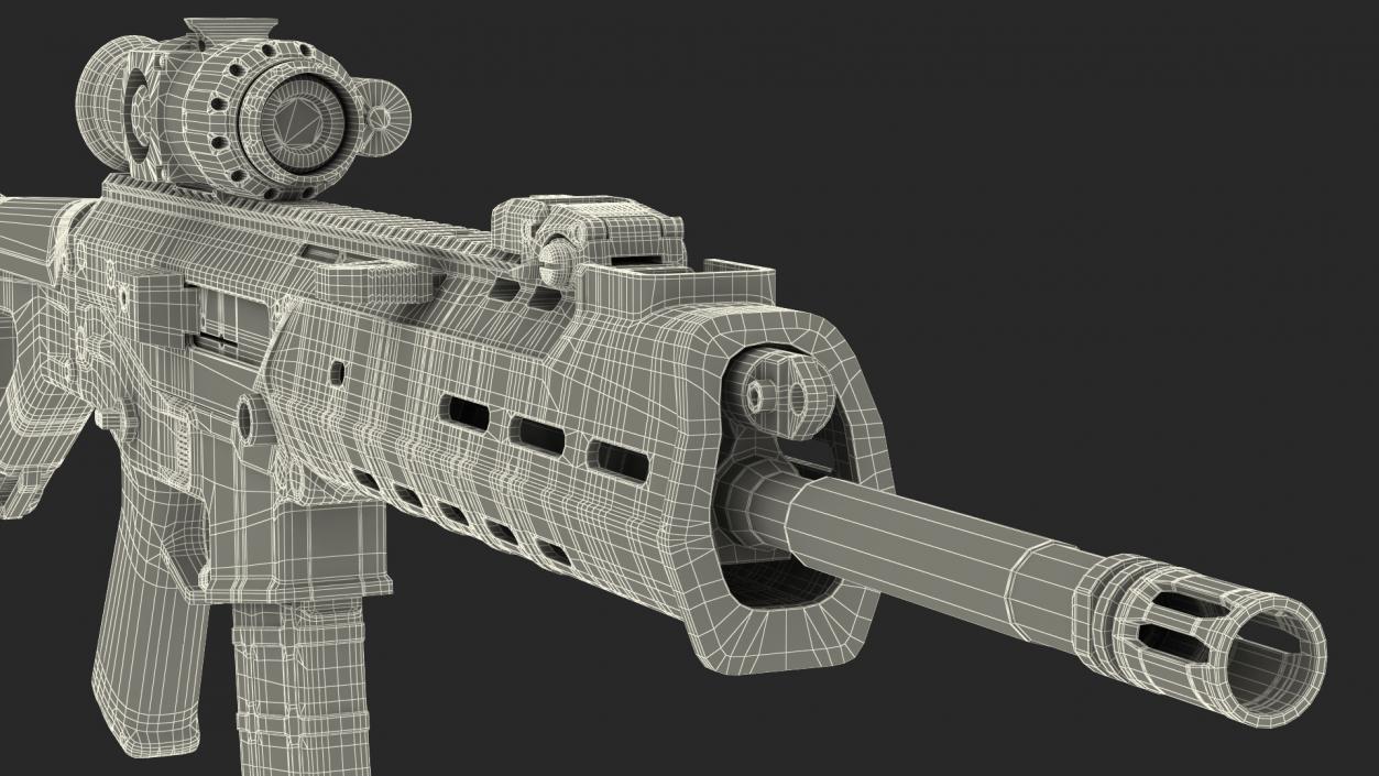 3D model Bushmaster ACR with Thermal Scope Trijicon Patrol M300W